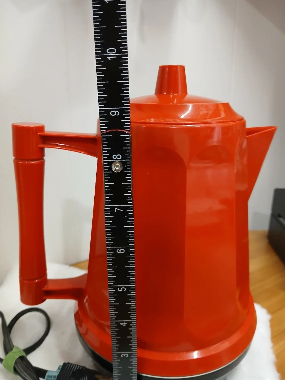 VTG 70's Burnt Orange Electric Mirro-Matic 8c. Coffee Percolator Works!